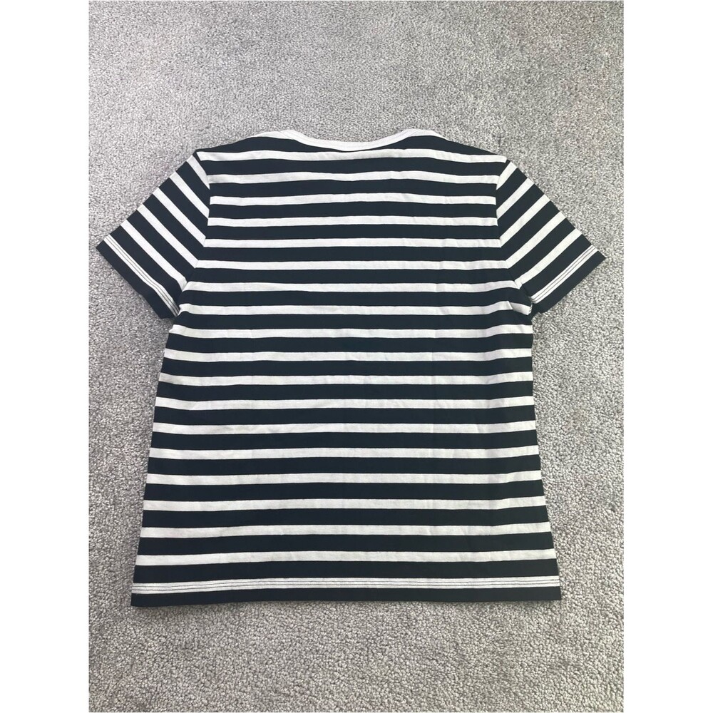 Madewell The Perfect Crewneck Tee in Allday Jersey Size Small Black Striped - Picture 6 of 9